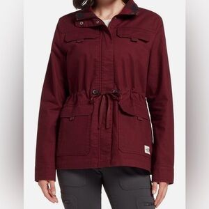 The North Face Women’s XS Burgundy Utility Field Jacket Drawstring 4 Pocket Coat